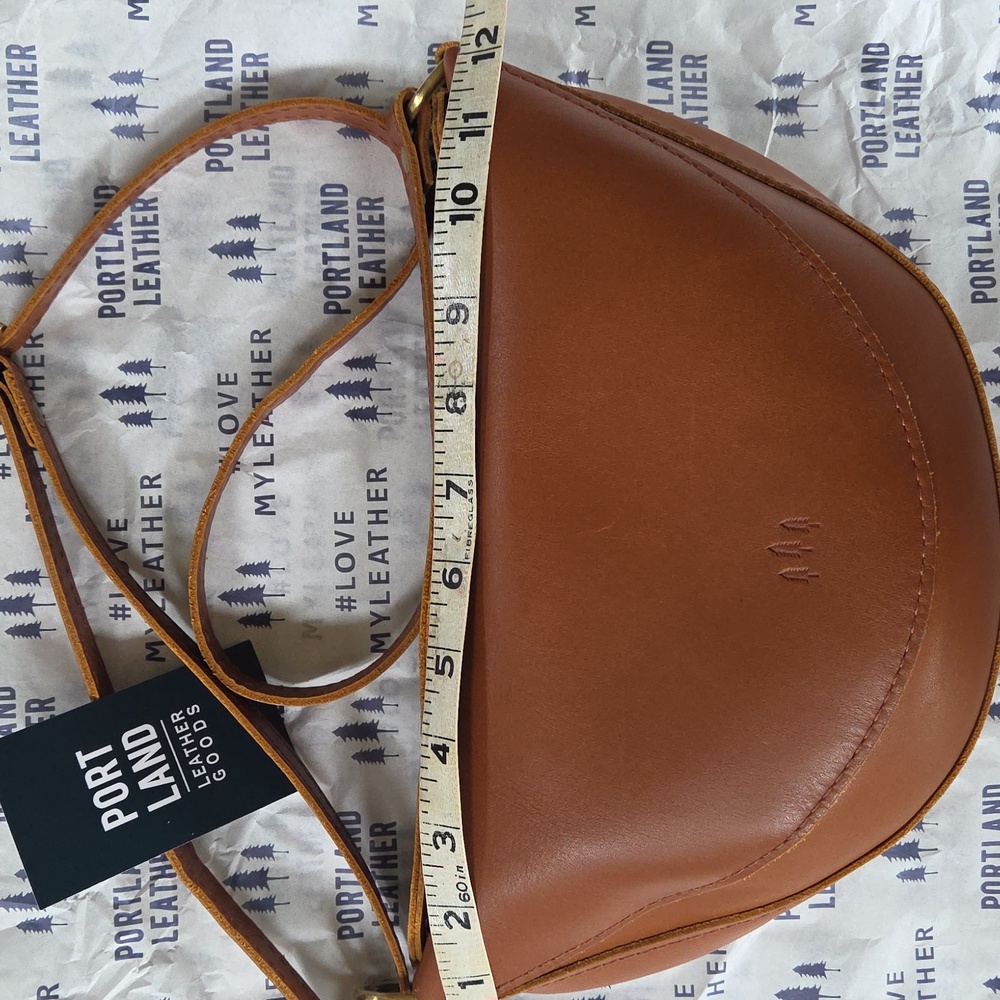 Portland Leather Goods Tan Leather Crossbody Bag - Picture 9 of 11